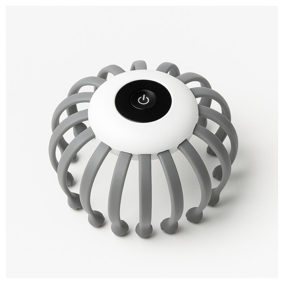 Anti-Migraine Head Massager with 20 Vibrating Tips